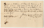 J. Bailey's Receipt for Edward W. Bailey's Admission Fee to Practice Law at the Court of Common Pleas in Lincoln County
