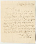 Communication from Asa Perkins, Clerk for the Warden, on the Conduct of Ebenezer Bessee in Prison