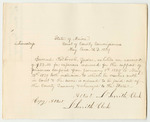 Account of Ralph Baker for Meals and Lodging of Volunteers