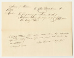 Charles Waterhouse's Bill for Preparing an Index to the Militia Law