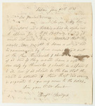 Communication from Benjamin Burgess, Relating to the Petition for a Rifle Company in Lisbon