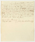 Sentence Against Samuel Prouty, Written by John Jones, Clerk of the Maine State Prison