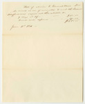 Edward Mann's Bill for Services as Agent to Visit the Penobscot Tribe of Indians