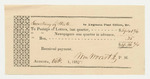 Receipts of William Woart Jr., Postmaster of Augusta