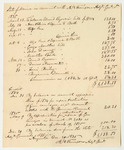 Account of Abner B. Thompson, Adjutant General, for Gun Carriages