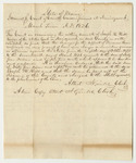 Account Exhibited by Joseph H. Hill, Keeper of the States Gaol in Norridgewock in the County of Somerset, for Support of Prisoners Therein Confined Upon Charge and Conviction of Crimes or Offences Against the State from October 8th 1835 to March 17th 1836