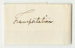 Receipts from the Account of Abner B. Thompson, Adjutant General, for Transportation