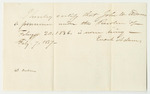 Certificate for the Pension of John W. Adams