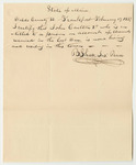 Certificate for the Pension of John Carleton the 2nd