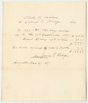 James T. Hodge's Bill for Services as Assisstant Geologist