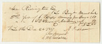 Albert Pinkham's Bills from the Account with William C. Larrabee, Assistant General