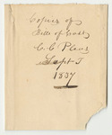 Bills of Cost at the Court of Common Pleas in Washington County, September Term 1837