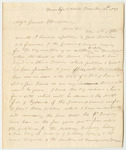 Letter from J. Merrill Regarding the Petition for the Organization of an Artillery Company in Frankfurt