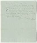 Thomas Sawyer's Request for a Warrant for Locating the Road from The Aroostook Road to the Mouth of the Aroostook River