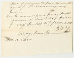 Receipt for the Pension of Francis Joseph, Governor of the Passamaquoddy Tribe