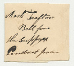 Receipts from the Penobscot Tribe of Indians Account with Mark Trafton, Agent, for 1834
