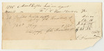 Receipts from the Account of Mark Trafton, Agent for the Penobscot Tribe