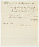 Account of Samuel Moore, Commissioner of Public Schools for Washington County