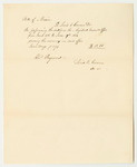 Lewis O. Cowan's Bill for Performing the Duties of Adjutant General