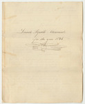 Land Agent's Account for the Year 1835