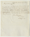 Letter from A.L. Raymond, Relating to a Mistake in the Bill of Cost in State v. John Boggs