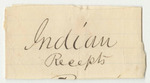 Receipts from the Account of Jonas Farnsworth, Agent of the Passamaquoddy Indians, for 1838
