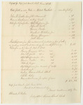 Bills of Costs at the Supreme Judicial Court in Oxford County, October Term 1838