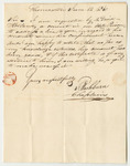 Letter from J. Washburn, Chaplain, on the Conduct of Charles Morse in Prison