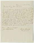 Letter from Louis Morrill, in Favor of Organizing Two New Companies of Infantry in Aroostook