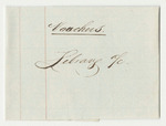Philip C. Johnson's Vouchers for Purchase of Books for the Library