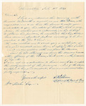 Letter from J. Washburn, Chaplain, on the conduct of Arnold Wentworth at the State Prison