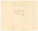 Account of Nathaniel Branch, for Services About the State House