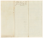 Account of Jeremiah Brooks, Keeper of the States Gaol in the County of York, of the expenses incurred for the support of poor prisoners therein committed upon a charge or conviction of crimes against the State of Maine charged to the State from October 13th 1840 to May 25th 1841