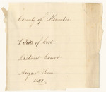 Bills of Cost at the District Court for the Middle District in Kennebec County, August Term 1841