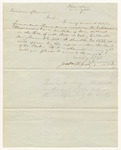 Letter from Jonathan H. Greene, , Treasurer of Aroostook, in relation to a mistake in his account