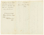 Certificate of N.C. Fletcher on the Accounts of the Board of Internal Improvements and the amount due Philip C. Johnson, Secretary of the Board