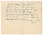 Communication from Rufus Davenport, Agent of the Penobscot Tribe, relative to payment for Joseph Polis