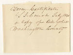 Term Certificate and Bills of Cost at the Supreme Judicial Court in Washington County, July Term 1841
