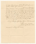 Letter from Thomas Norton, Jailor of Cumberland County, in favor of the pardon of Hiram Carsley