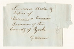 Account of Edmund Currier, Treasurer of York County
