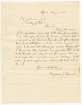 Letter from Benjamin Herrick, relating to the petition for the pardon of Joshua Eaton