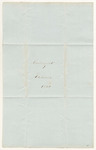 Receipts from the Account of S.P. Benson, Late Secretary of State, for Contingent Expenses of 1841