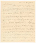Communication from A. Hayford, Agent of the Penobscot Indians, requesting a warrant to fulfill the treaty made by Massachusetts with the Penobscot Tribe