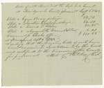 Bills of cost allowed at the Supreme Judicial Court at Norridgewock County of Somerset, September Term 1842
