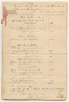 A general Bill of Costs taxed to the State & allowed in Criminal Prosecution, at the March Term of the Western District Court in Franklin County, 1842