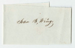 Vouchers from Sheet 17 of the Account of Levi Bradley: John B. Wing
