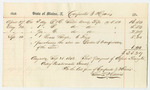 Receipts from the 1842 Account of A. Redington, Acting Quarter Master General, for Purchase and Repairs of Musical Instruments