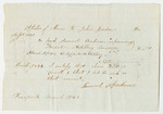 Receipts from the 1842 Account of A. Redington, Acting Quarter Master General, for Repairs of Artillery