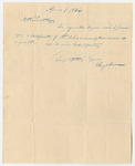 Certificate of Benjamin Carr, State Prison Warden, on the conduct of George W. Innman in Prison