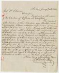 Communication from Andrew Ring to H.S. Favor, relating to the election of the Seventh Division of the Maine Militia